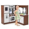 Costway L-Shaped Wooden Kids Corner Kitchen Playset w/ Water Circulation