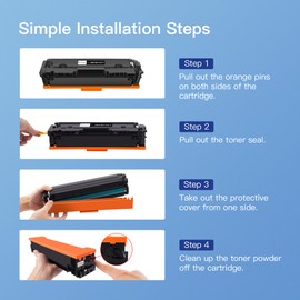 206A Toner Cartridges 4 Pack (with Chip) MFP M283cdw M283fdw Compatible Replacement for HP 206A 206X for HP Color Laserjet Pro MFP M283fdw M283cdw M283fdn M282nw Pro M255dw M283 M255 Toner (4 Pack)