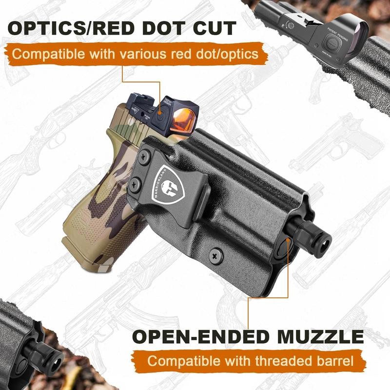 WARRIORLAND G23 Holster IWB Kydex Holster Optics Cut Fit G23