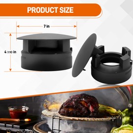 Top Vent Chimney Cap Replacement Parts for Kamado Joe Classic & Big Joe Grills, Upgraded Adjustable Heavy-Duty Cast Aluminum Chimney Cap Accessories for Kamado Joe 18" & 24" Grill Smokers