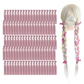 MEEDEE 100 Pack Dusty Rose Color Hair Ties For Women No Crease Soft Elastic Ribbon Pink Hair Ties Knotted Hair Ties No Damage Pony Tails Hair Ties Ouchless Hair Ties Yoga Hair Ties Elastic Bracelets