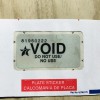 DMV Void Sticker. From Texas DMV Registration Renewal Letter.