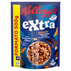 Kellogg's Cereali Extra | Gusto Cioccolato al Latte | Granola con Avena Croccante | Confezione Singola da 500g (1 x 500g)