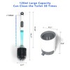 BERGFBV Silicone Toilet Brush and Holder Set, 1 Pack Bendable