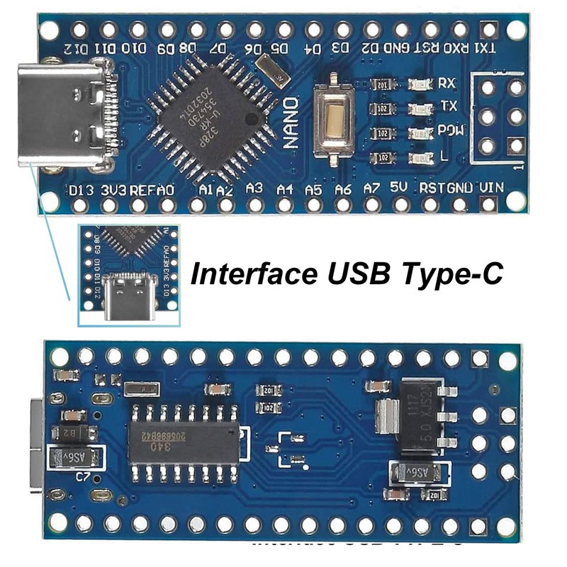 iHaospace Nano 3.0 Shield Type USB C ATmega Model 328P