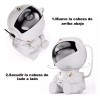 Alltop Lámpara Led Astronauta Proyector De Galaxia Estrella Estructura Blanco
