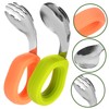 Outanaya 1Set Fork and Spoon Dining Utensils for Ergonomic Design