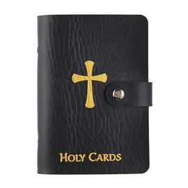 Voyage In Faith Holy Card Holder Plus 4 Free Holy Cards Included (Black)