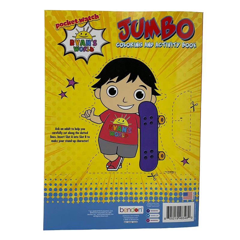 Ryan's World 80pg Coloring Book -Assorted Style- 1 pc