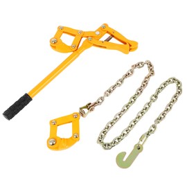 Chain Fence Strainer, Heavy Duty Fence Stretcher Tensioner, Capacity 2200lbs Steel Fence Repair Tool, Plain Barbed Woven Wire Stretcher Tool for Center & End Post Pull