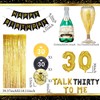 LaVenty 47PCS Black Gold Talk 30 to Me Balloons Birthday