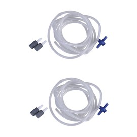 Ipetboom 2pcs Aquarium Fish Tank Hose with Air Valves and Bubble Release Stones Odorless and Durable Tubing for Air Pumps Suitable for Fresh and Salt Water Environments