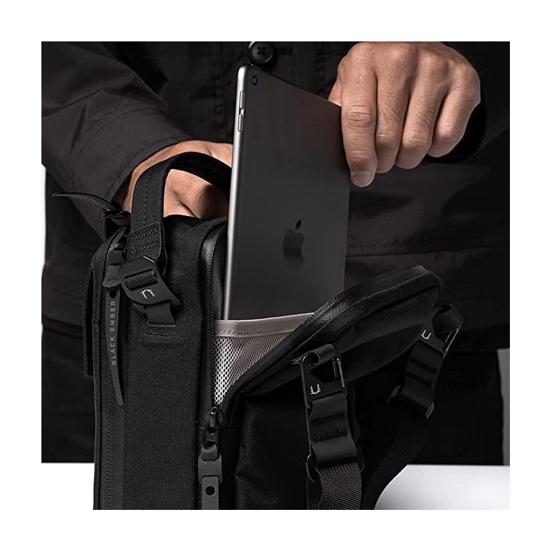 Black Ember Kompak Body Bag, Shoulder Bag, orange