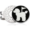 ADHERE Golf Ball Markers Unique Double Side Cute Poodle Enamel