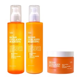 Vivas Biome Collagen Boosting Skin 200ml + Lotion 200ml + Cream 100ml 3 types set, 1 set / 비바스 바이옴 콜라겐 부스팅 스킨 200ml + 로션 200ml + 크림 100ml 3종 세트, 1세트