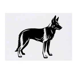 'German Shepherd' Temporary Tattoo - Water Resistant, Skin-Safe, Non-Toxic Transfer (TO00075999)