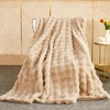 ele ELEOPTION Fluffy Light Coffee Soft Throw Blanket for Couch,