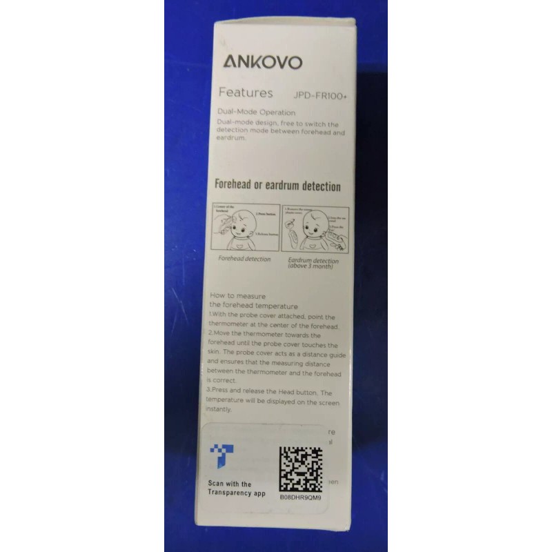 Ankovo NEW Ankovo Forehead Ear Fever Thermometer Digital Infrared Dual