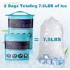 2 Clips Reusable Ice Bags for Cooler 5lb & 2.5lb,Ice