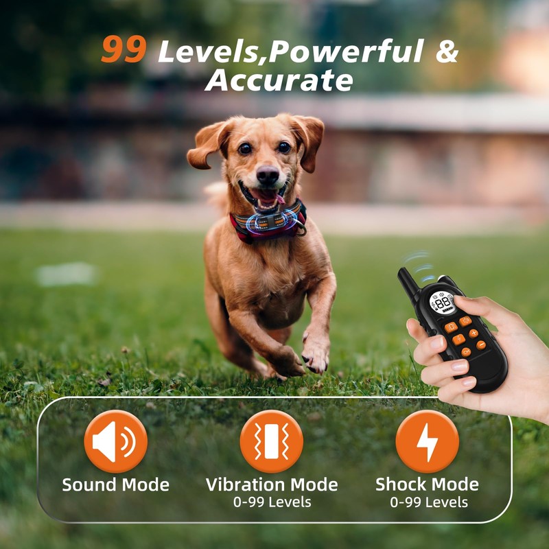 Ultra Compact Dog Shock Collar, Lightest Dog Training Collar with
