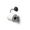 Croydex Stick 'n' Lock Toilet Roll Holder, Matt Black