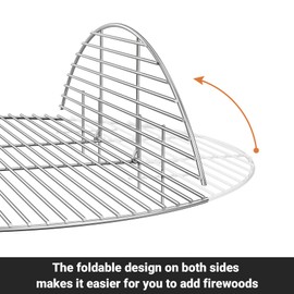 only fire BBQ Solid Stainless Steel Rod Foldable Cooking Grates for Grill, Fire Pit, 30-inch