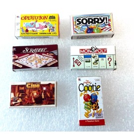 Hasbro Lot of 6 Hasbro Miniature Game Board Chews ~ Gum Inside~ 1:12 scale  Dollhouse