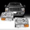 ADCARLIGHTS Headlight Assembly Compatible with 1999-2004 Ford F-250/350/450/550 Super Duty