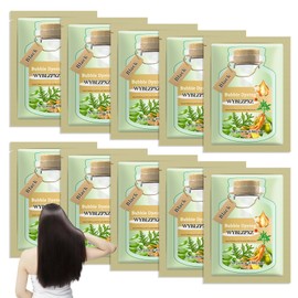 Black Plant Bubble Hair Dye,10 Pack Mild Hair Dye Shampoo,High Coverage Hair Color Shampoo for Grey Hair,Long Lasting Black Hair Dye for Women and Men