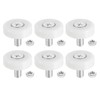 uxcell 6 Pack Drawer Rollers, 22mm Plastic Drawer Pulley Sliding