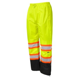 JORESTECH High Visibility Two-Tone Safety Rain Pants with Reflective Stripes Yellow-Black