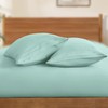 Horbaunal 2 Pack Microfiber Pillowcases King Size Mint Green Bed
