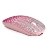 WONGS Bling Wireless Mouse, Gradient Pink Crystal Rhinestone Rechargeable Wireless