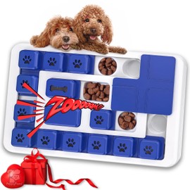 PeppyPawz Squeaky Interactive Dog Puzzle Slow Feeder Brain Toy for Enrichment, Mental Stimulation, Boredom & IQ Training, Smart Pet, Puppy, Small, Large Dog & Cat Treat Mind Game Birthday Gift Present
