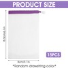 Ymapinc 15Pcs Bar Soap Scrubber Pouch, 6.1x3.1inch Exfoliating Shampoo Bar