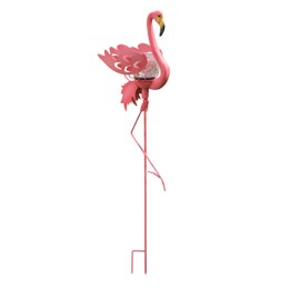 Solaration 3005 Solar Glass Globe Light with Pink Flamingo for Outdoor Garden Decor