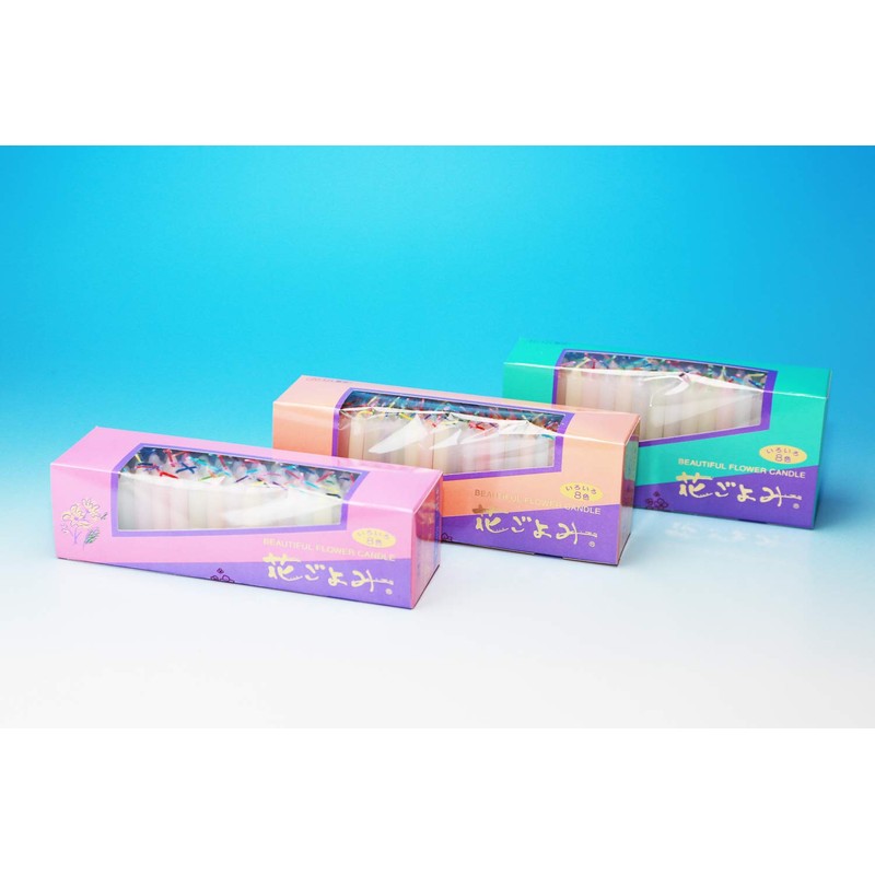 Tokai Seiro's 東海製蝋 ろうそく 花ごよみ 30分 約88本 171-04