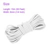 DMiotech 1/4 Inch Shock Cord, 50 Feet White Bungee Cord