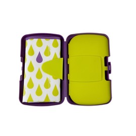 b.box Cartera para pañales | Cambiador fácil de limpiar con patrón de salpicaduras | Capacidad para 2 pañales desechables o un cambio de ropa, sin BPA, sin ftalatos y PVC