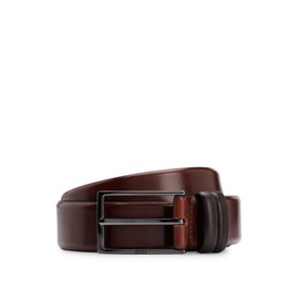 Boss Men's Carmello Belt made of Vegetable-tanned Leather with Metal Details (Carmello) - brown, size: 115