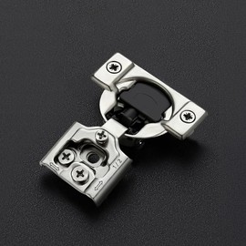 HOME EDIT 50 Pack 25 Pairs 1/2 inch Overlay Soft Close Cabinet Hinges for Kitchen, Stainless Steel Three-Way Adjustable, Concealed Self-Closing Door Hinges