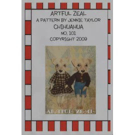 Cloth Doll Pattern, Chihuahua Dog, Folk Art Doll, Primitive doll