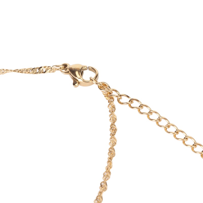 White Zircon Women Necklace Snake Pattern Electroplated Fashionable Female Pendant