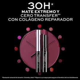 L'BEL - Forever Labial Mate en Barra Color Rouge Bisou 2g, De Larga Duración, con Colágeno, Labial de Color con Acabado Mate, Repara y Suaviza los Labios, Fija y Evita Transferencia