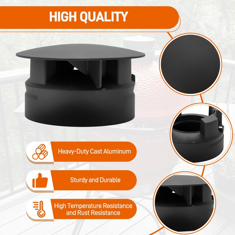 Top Vent Chimney Cap Replacement Parts for Kamado Joe Classic