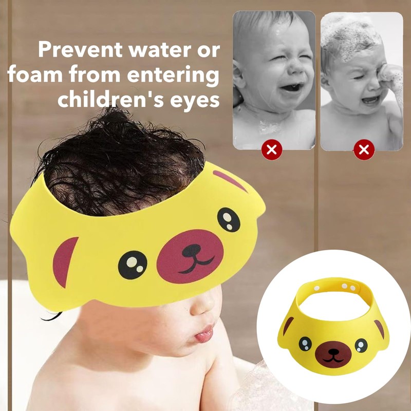 2 Pack Adjustable Baby Shower Caps – Soft Hair Washing