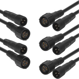 5 x Cable with Waterproof 3 Pin Connector Pre-Assembled 2 Metres Long Load Capacity up to 50 Volt / 3 Amp 1 or 2 Metre Length and 2-4 Pin to Choose From