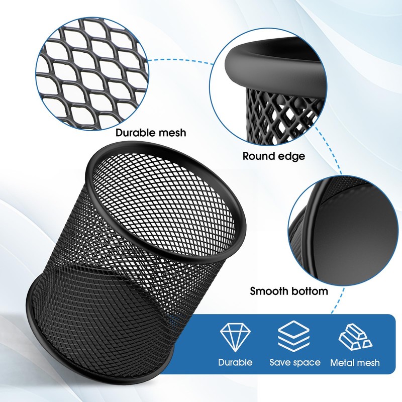 MaxGear Magnetic Pen Holder 2-Pack, Mesh Pencil & Marker Organizer