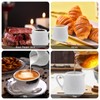 ICEBLUEOR Set of 6 Small Milk Jugs,110ml White Ceramic Milk
