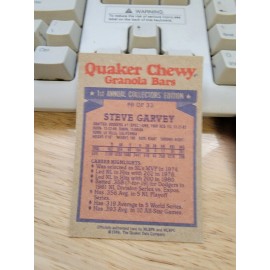 1986 TOPPS QUAKER CHEWY GRANOLA BARS BASEBALL CARD #6 STEVE GARVEY PADRES